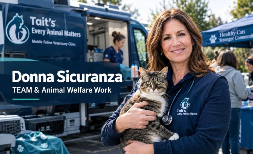 Donna Sicuranza leading TEAM’s Connecticut animal-welfare work through a long-running mobile feline care program